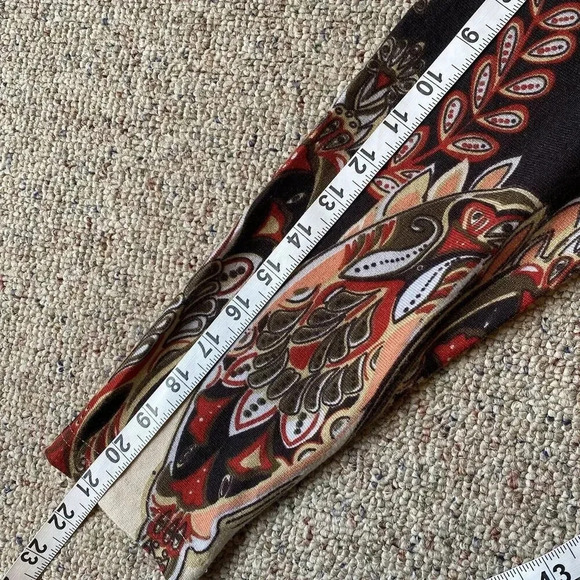 LA CERA Floral Multicolor House Lounge Dress Hippie Bohemian Casual Midi L - Picture 3 of 7